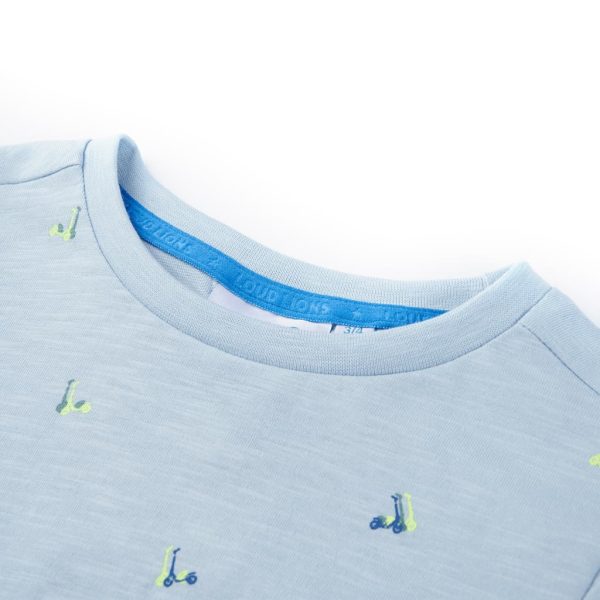 T-shirt para criança azul 92 – Image 3