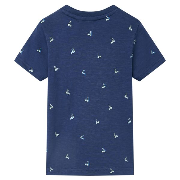 T-shirt para criança azul-escuro 104 – Image 2