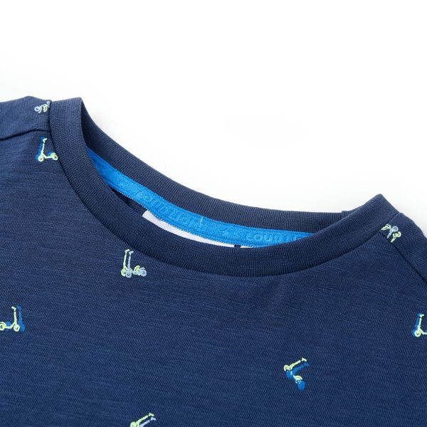 T-shirt para criança azul-escuro 140 – Image 3