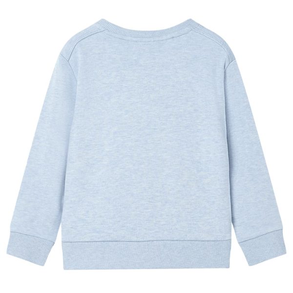 Sweatshirt para criança azul-suave mesclado 140 – Image 2