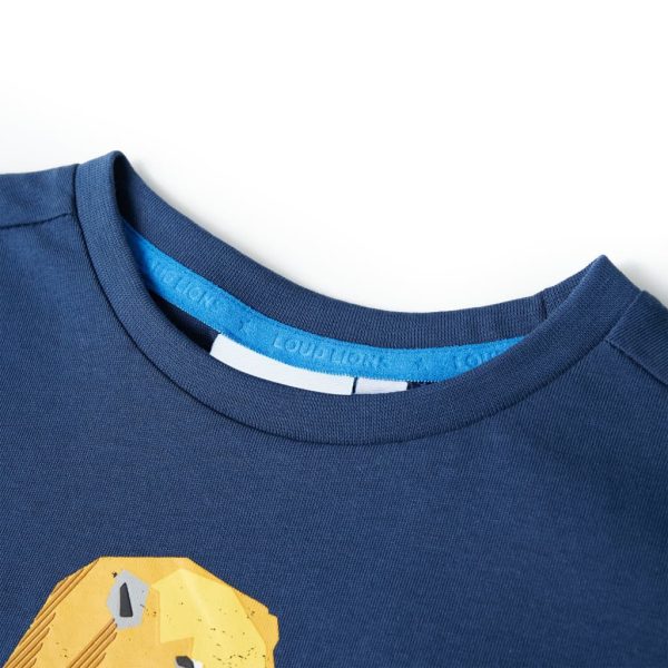 T-shirt para criança azul-escuro 92 – Image 3