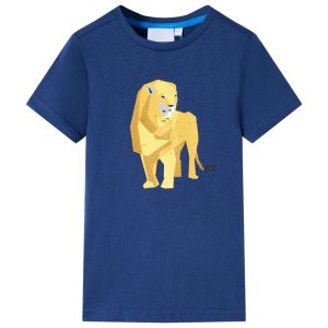 T-shirt para criança azul-escuro 140