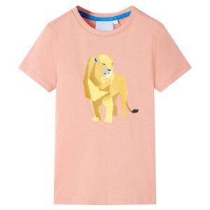 T-shirt de criança laranja-claro 140