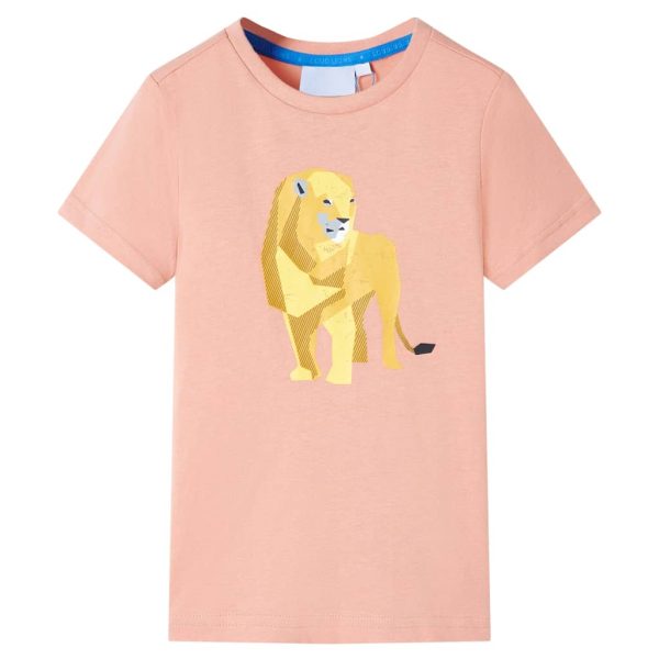 T-shirt de criança laranja-claro 140