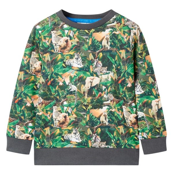 Sweatshirt para criança azul-petróleo 128