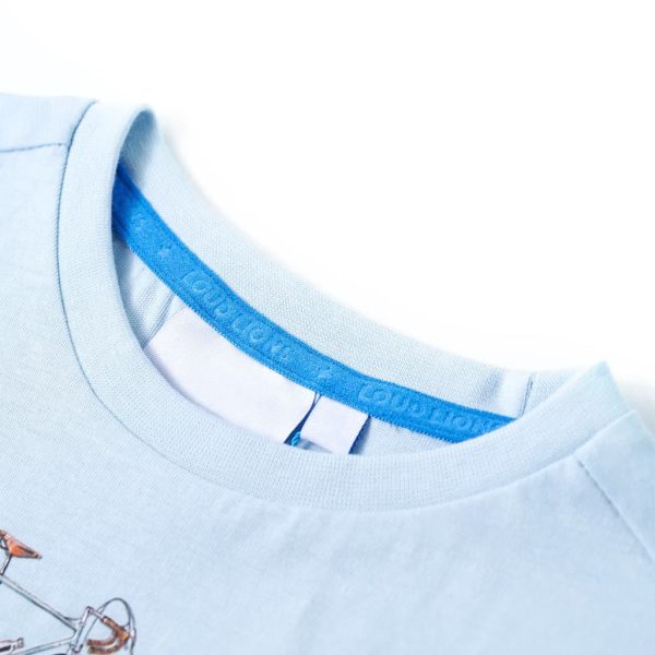 T-shirt para criança azul 104 – Image 3
