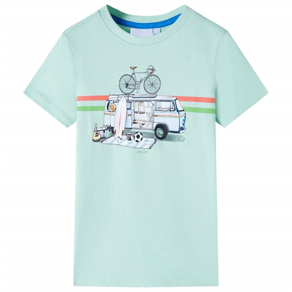 T-shirt infantil menta-claro 128