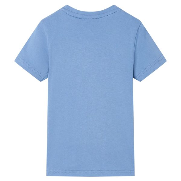 T-shirt de criança azul médio 128 – Image 2