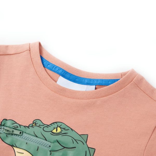 T-shirt de criança laranja-claro 104 – Image 3