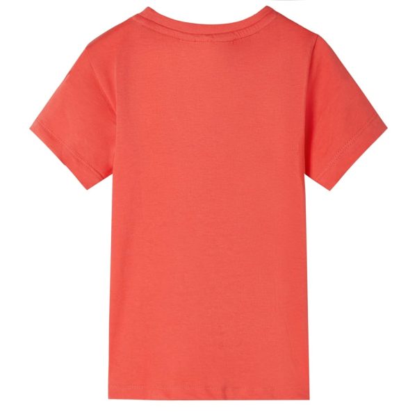 T-shirt manga curta para criança vermelho-claro 140 – Image 2