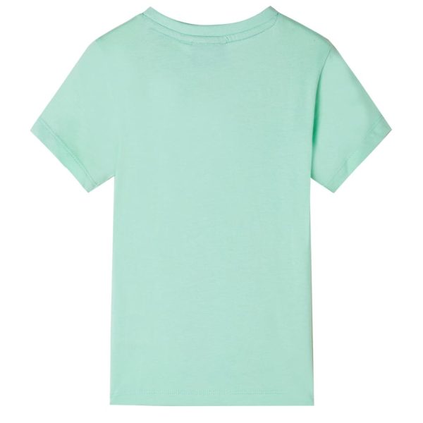 T-shirt manga curta para criança verde-claro 92 – Image 2
