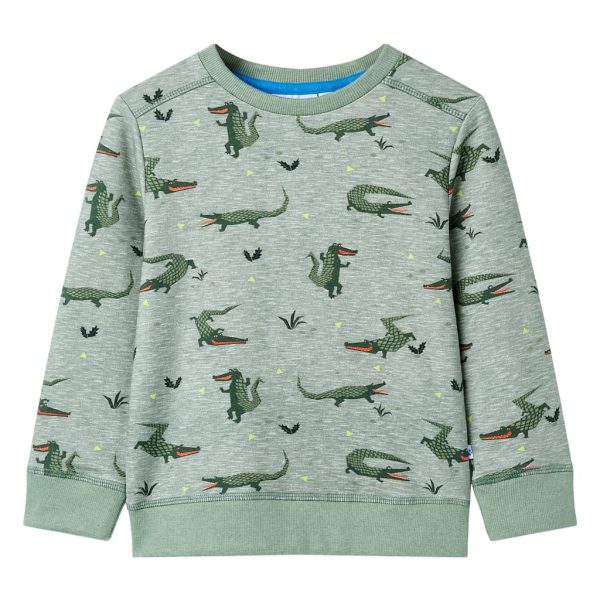 Sweatshirt para criança cor caqui-claro mesclado 92