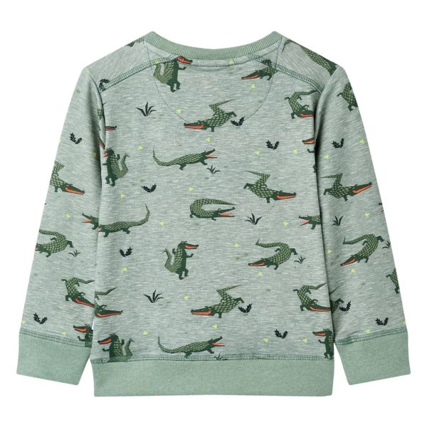 Sweatshirt para criança cor caqui-claro mesclado 92 – Image 2