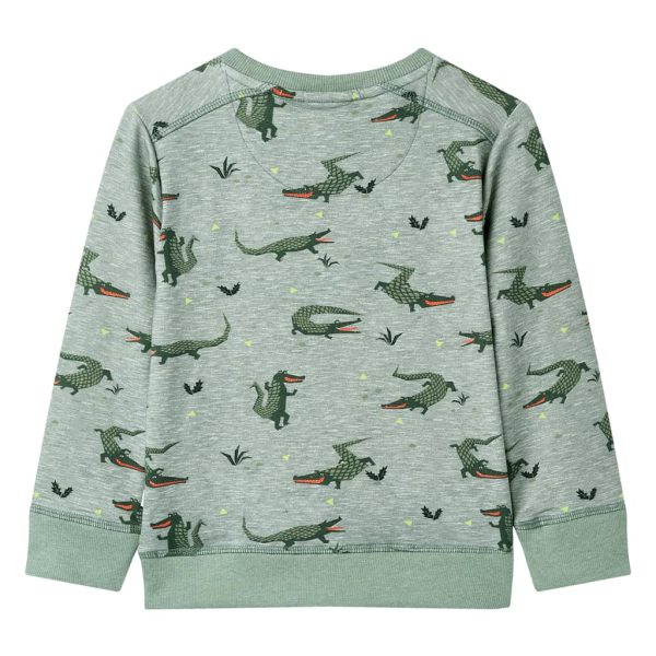 Sweatshirt para criança cor caqui-claro mesclado 104 – Image 2