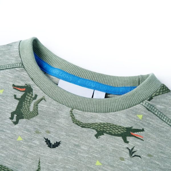 Sweatshirt para criança cor caqui-claro mesclado 104 – Image 3