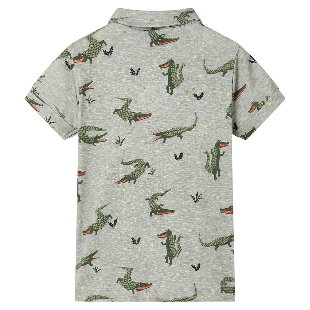 Camisa para criança cor caqui-claro mesclado 128 – Image 2