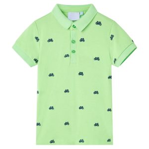 Polo de criança verde néon 104