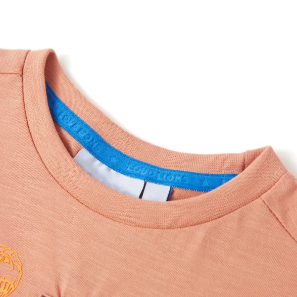 T-shirt manga curta para criança laranja-claro 140 – Image 3