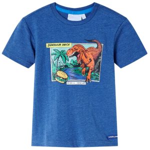 T-shirt para criança azul-escuro mesclado 116