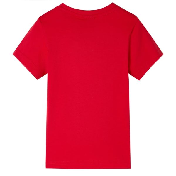 T-shirt para criança vermelho 104 – Image 2