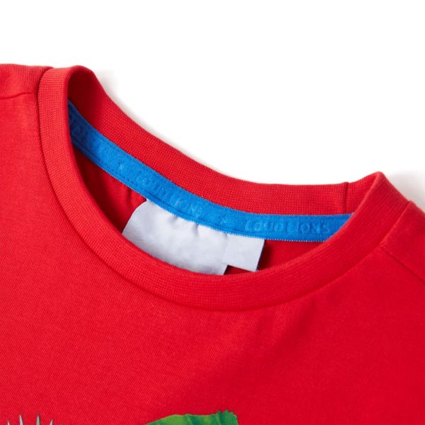 T-shirt para criança vermelho 104 – Image 3