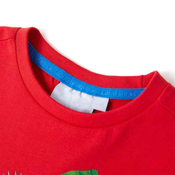 T-shirt para criança vermelho 140 – Image 3