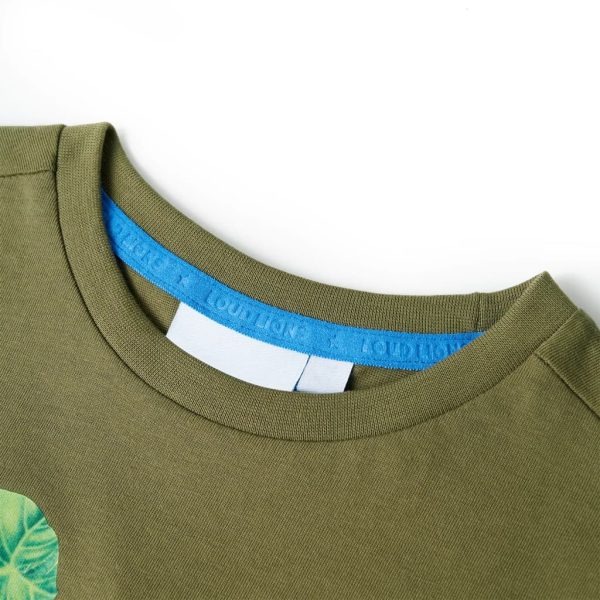 T-shirt de criança cor caqui 104 – Image 3