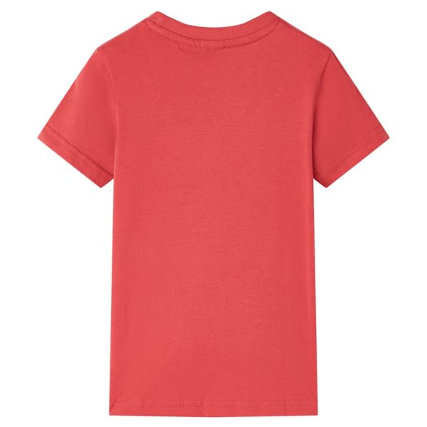 T-shirt para criança vermelho 104 – Image 2