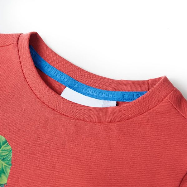 T-shirt para criança vermelho 104 – Image 3