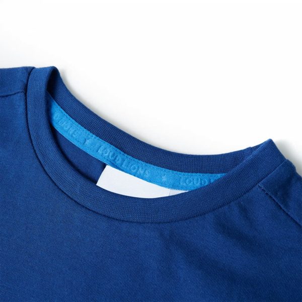 T-shirt para criança azul-escuro 140 – Image 3