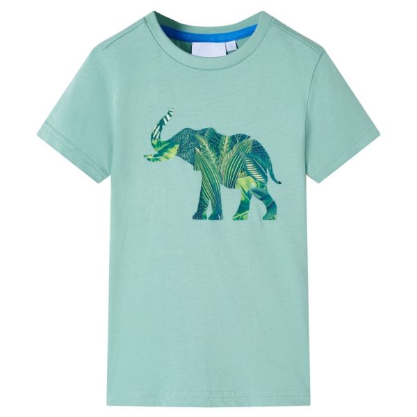 T-shirt para criança caqui-claro 128