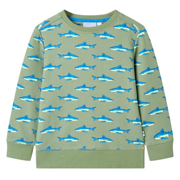 Sweatshirt para criança cor caqui-claro 104
