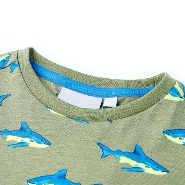 T-shirt de criança cor caqui-claro 104 – Image 3