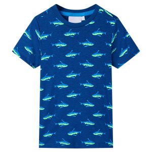 T-shirt para criança azul-escuro 128