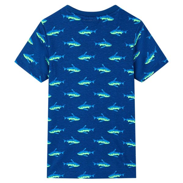 T-shirt para criança azul-escuro 128 – Image 2