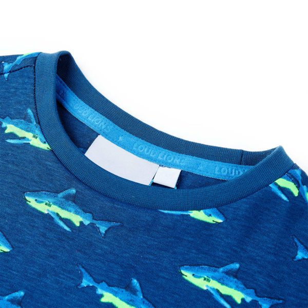 T-shirt para criança azul-escuro 128 – Image 3