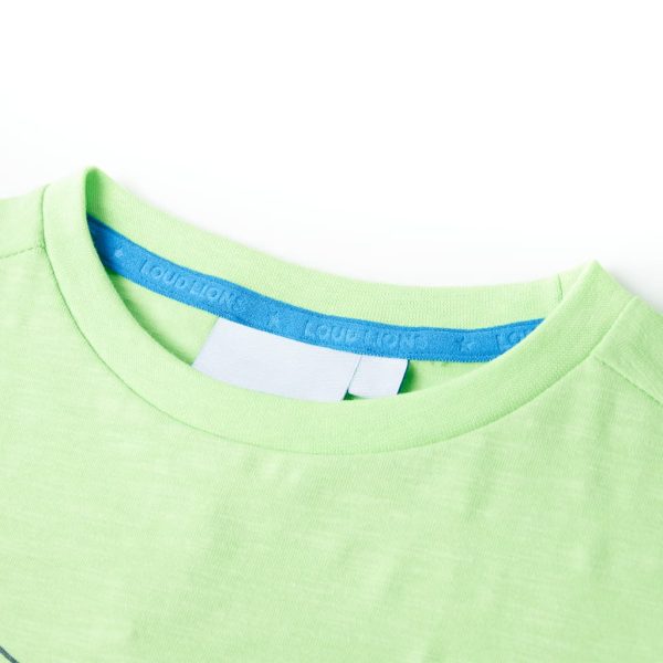 T-shirt para criança verde-néon 116 – Image 3