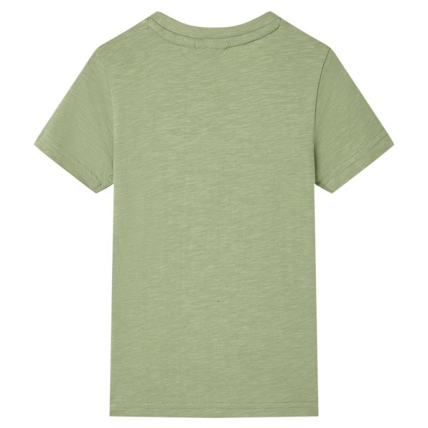 T-shirt de criança cor caqui-claro 116 – Image 2