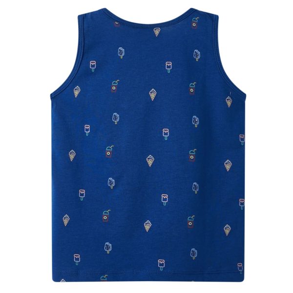 Camisola de manga cava para criança azul-escuro 104 – Image 2