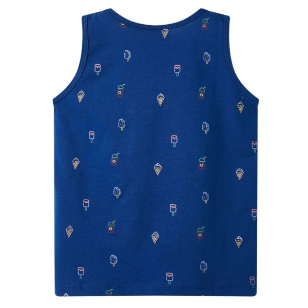 Camisola de manga cava para criança azul-escuro 116 – Image 2