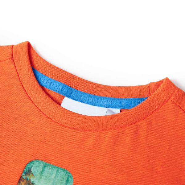 T-shirt de criança laranja-escuro 92 – Image 3