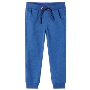 Calças de fato de treino para criança azul-escuro 128