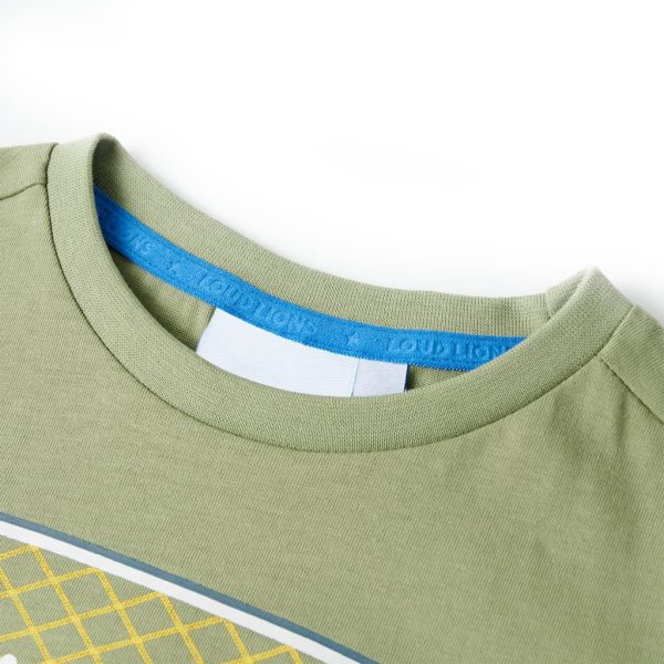 T-shirt infantil caqui-claro 92 – Image 3