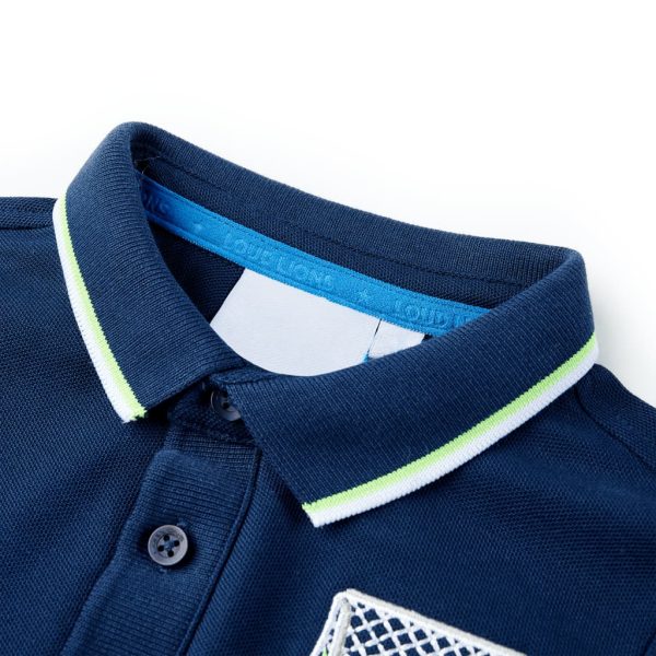 Polo para criança azul-marinho 128 – Image 3