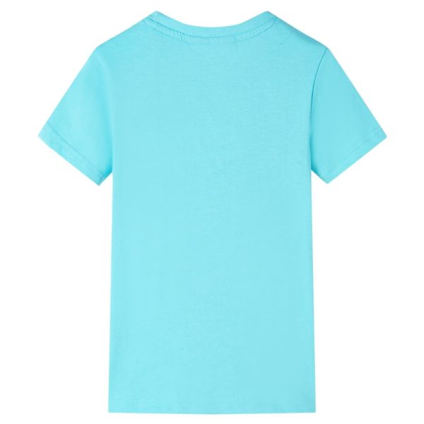 T-shirt para criança ciano 104 – Image 2