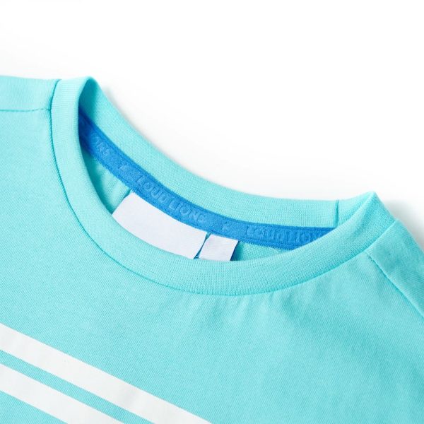 T-shirt para criança ciano 104 – Image 3