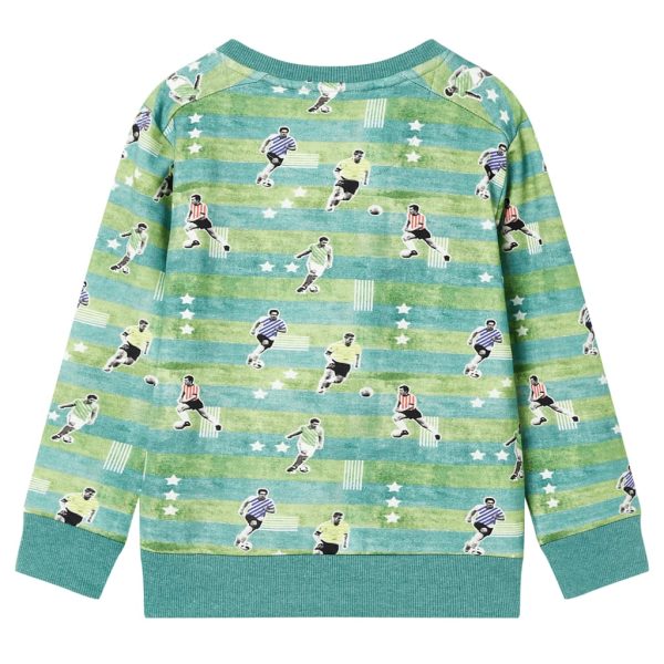 Sweatshirt para criança verde-claro mesclado 140 – Image 2