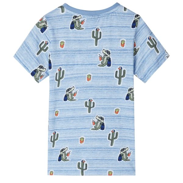 T-shirt de criança mistura de azuis 92 – Image 2