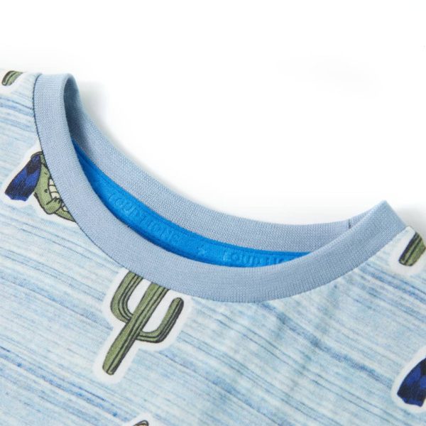 T-shirt de criança mistura de azuis 92 – Image 3