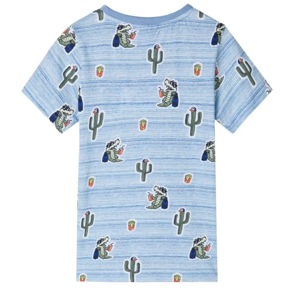 T-shirt de criança mistura de azuis 128 – Image 2
